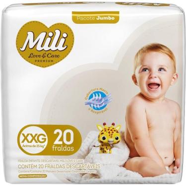 Imagem de Mili Fralda Love & Care Jumbo Tamanho Xxg 1X20