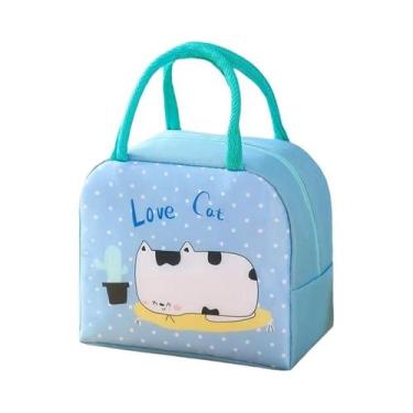 Imagem de Bolsa Térmica De Almoço Em Estilo Cartoon, Bolsa De Bento Portátil, Bo