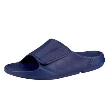 Imagem de OOFOS OOahh Sandália esportiva Flex Recovery, Azul marino, 12 Women/10 Men