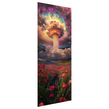Imagem de Zariocy Kits de arte de diamante grande 5D para adultos tornado, pintura de diamante arte de paisagem redonda broca completa diamante bordado pinturas artísticas artesanato para decoração de parede de