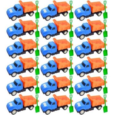 Imagem de Kit 18 Brinquedos Caminhão Com Pá Carrinho Criança Infantil Doação