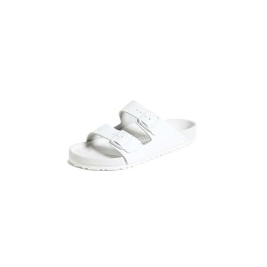Imagem de Birkenstock Chinelos masculinos Arizona requintados, branco, 38 médio EUA