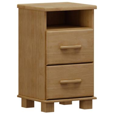 Imagem de Mesa de Cabeceira 2 Gavetas Madeira Maciça Zahav F06 Freijó - Lyam Decor