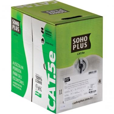 Imagem de Cabo Lan U-utp Cat.5e 24 Awg 4 Pares Cmx Caixa C- 305 Metros Preto 100% Cobre 23200100