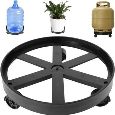 Imagem de Suporte Botijão de Gás, Com Rodinhas Giratórias 360 Para Plantas Galão