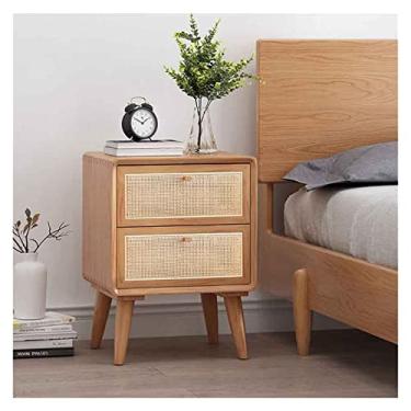 Imagem de Mesa de cabeceira mesa de cabeceira quarto japonês pequeno armário de armazenamento mesa de cabeceira mesa de cabeceira (cor: C, tamanho: 40 * 35 * 54 cm)