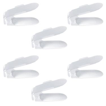 Imagem de Kit 6 Organizadores Sapatos Reforçado Regulagem Transparente