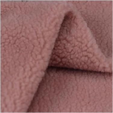 Imagem de Tecido de pele artificial de feltro de lã rosa, poliéster, 150 cm, 59 polegadas de largura, macio, alta densidade, adequado para roupas, trabalhos manuais de costura, brinquedos, decorações (150 x 100