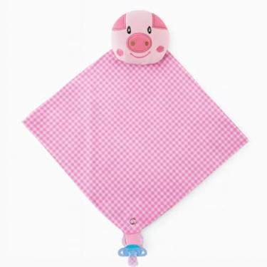 Imagem de Naninha Para Bebê Paninho Bichinho com Prendedor de Chupeta (Porquinha)