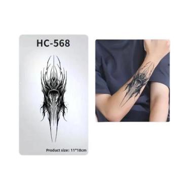 Imagem de Adesivo De Tatuagem Punk Mecânico De Cyborg, Impermeável, Duradouro, P