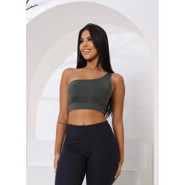 Imagem de Top Alça única- Esportivo, Feminino, Estiloso, Casual, Do p ao gg. - J