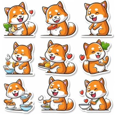 Imagem de Adesivo de Parede para Quarto Infantil Estilo Kawaii com Animais e Cães Diversos 50x50cm