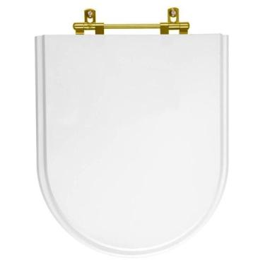 Imagem de Assento Sanitário Poliéster Smart Branco para vaso Celite Com Ferragem