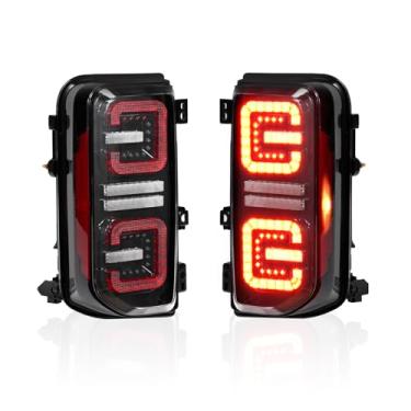 Imagem de FIERYRED Luzes traseiras de LED fumê atualizadas para acessórios Ford Bronco 2024 2023 2022 2021 2/4 portas, substituição de lanternas traseiras com design Plug & Play, serve apenas para acessórios