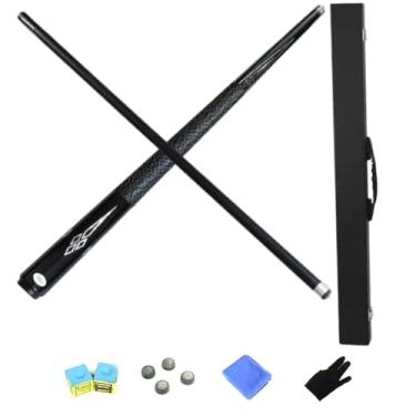 Imagem de Taça de piscina, taco de bilhar feito de madeira de bordo de fibra de carbono, pontas de 10 mm 11,5 mm, tacos de bilhar profissionais com estojo preto e acessórios, para jogadores de bilhar, cabeça de