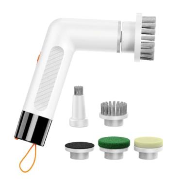 Imagem de Escova de limpeza de chuveiro, esfregão giratório automático - limpador de escova elétrico portátil removível para cozinha e banheira