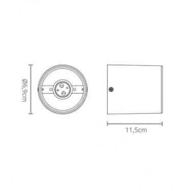 Imagem de Plafon Sobrepor Cannon Par20 Preto Fosco - Taschibra