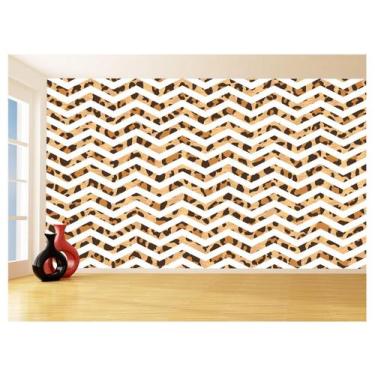 Imagem de Papel De Parede 3D Sala Chevron Zig Zag Listras 3,5M Zig129 - Você Dec