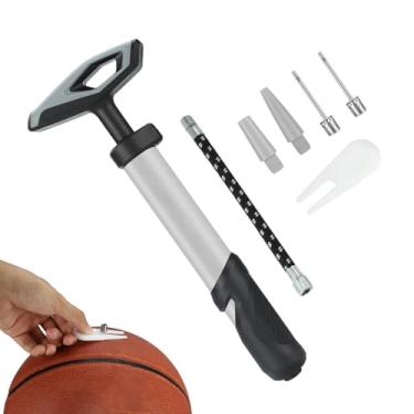 Imagem de Bomba de basquete - Bomba de ar portátil para vôlei de basquete - Balões antiderrapantes multiuso itens de piscina acessórios de inflação para adultos e crianças uso familiar