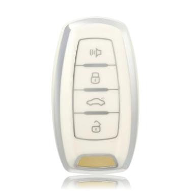 Imagem de Capa para chave remota de carro TPU moderna compatível com Great Wall Haval Hover H1 H4 H6 H7 H9 F5 F7 H2S GMW Coupe protegido chaveiro sem chave (acessório de reposição, não OEM)