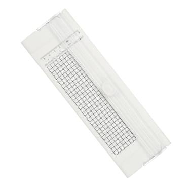 Imagem de Generic Cortador de papel, cortador de papel A4 reto pequeno portátil com proteção segura para artesanato cartão de etiqueta, foto de scrapbook, branco