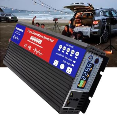 Imagem de 60v to 240v 50hz,Inversor de onda senoidal pura de 48 V a 240 V, conversor de 12 V a 72 V CC para 240 V CA, inversor de energia com tomadas para caminhão, casa, trailer, 4000 W