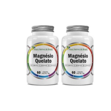 Imagem de Kit 2 Magnésio Quelato 260mg2x60 cps Flora Nativa - Flora Nativa do Br