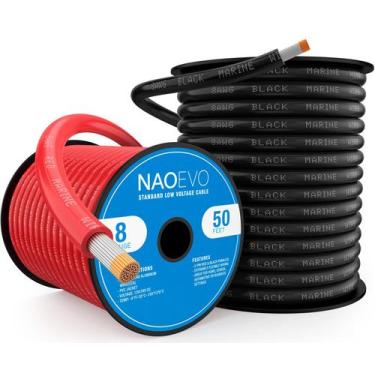 Imagem de Fio marinho NAOEVO de cobre estanhado de calibre 8 PVC IP68 30m