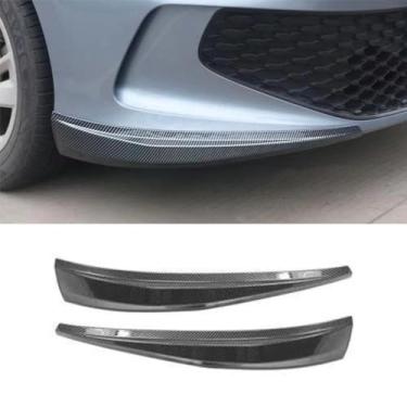 Imagem de Kit de carroceria de spoiler difusor de para-choque dianteiro para carro compatível com Lamando L 2022-2024 Protetor de para-choque acessórios de acabamento de canto (aparência de carbono)