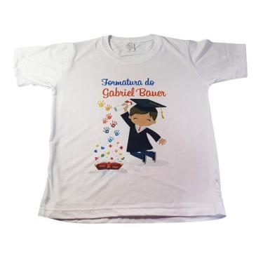 Imagem de Camiseta Branca Infantil Formatura Escolar do Filho - Hira Design Cane