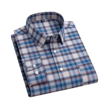 Imagem de Camisa Masculina De Algodão Oxford De Manga Curta 10XL 11XL Primavera 