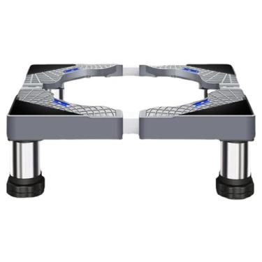 Imagem de Pedestal de lavadora e secadora com 28 largos, carga universal 399.2 kg/400 kg, pedestal para máquina de lavar e secar geladeira, base ajustável multifuncional, cinza 4 pés-20 cm