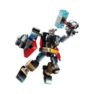 Imagem de Blocos De Montar Super-Heróis Vingadores Thor Homem De Ferro Thanos Fi