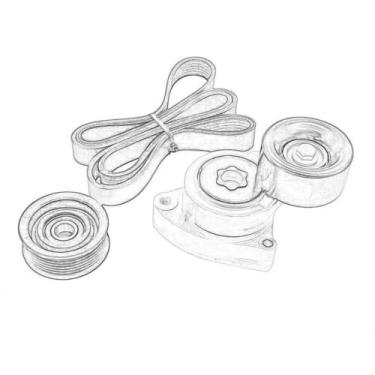 Imagem de AULINK Kit de transmissão de correia serpentina 31170RAAA01 com tensor e polia ociosa para Honda Accord 2003-2007, Civic 2006-2015, CR-V 2002-2014, Elemento 2003-2011, para Acura TSX 2004-2006, CSS. X