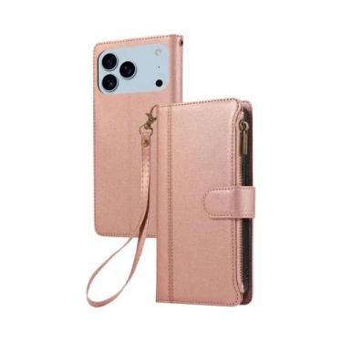 Imagem de Capa Carteira De Couro PU Com Alça Transversal E Porta-Cartões Para iP