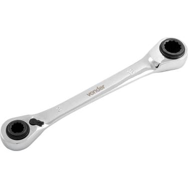 Imagem de Chave Estrela Com Catraca Reversível, 8 Mm X 10 Mm E 12 Mm X 13 Mm, Vonder Ostenvonder