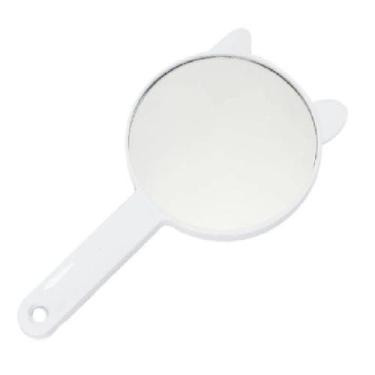 Imagem de Espelho Portátil Gatinho com Orelhas P/ Maquiagem Branco - Equipe F