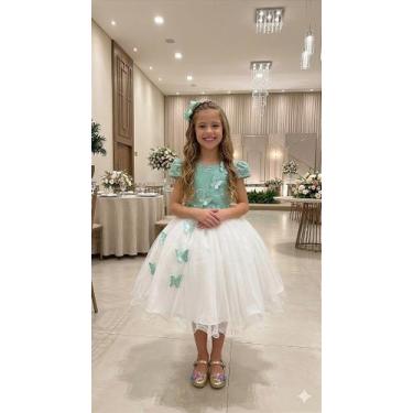 Imagem de Vestido Juvenil Midi Vila Lele Sabrina Verde Oliva e Off - Elegante e 