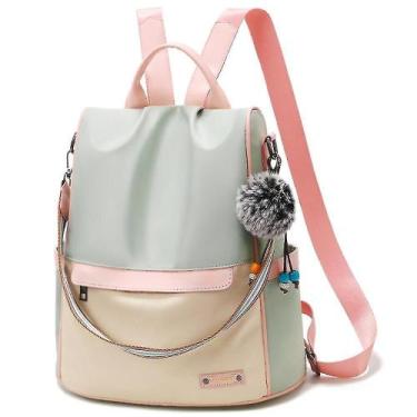 Imagem de Mochilas femininas casual lona viagem pequena mochila verde - HUOGUO