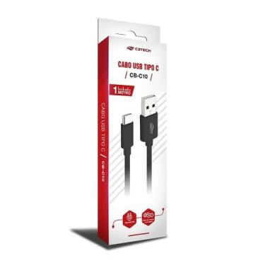 Imagem de Cabo USB X USB-C 1M 3A CB-C10BK Preto C3 TECH - C3TECH