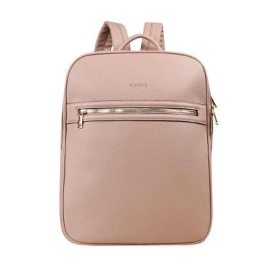 Imagem de Mochila Feminina Poliuretano 3 Compartimentos Premiere Nude - Bagaggio