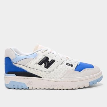 Imagem de Tenis New Balance 550 Masculino, Bege, Azul, 36