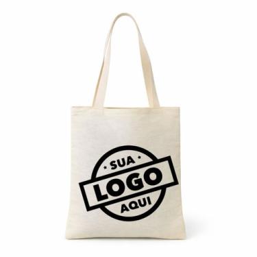 Imagem de sua logo aqui personalizada com sua marca Ecobag Sacola Ecológica Algo
