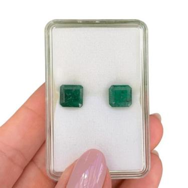 Imagem de Esmeralda Baguete Retangular Par 5,40ct - SP GEMAS