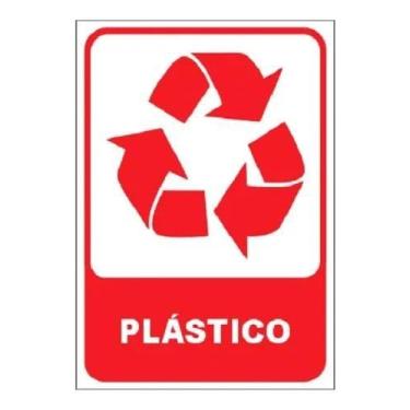 Imagem de KIT 12 Placa Sinalização Lixo Plástico 15x20 - Pacific
