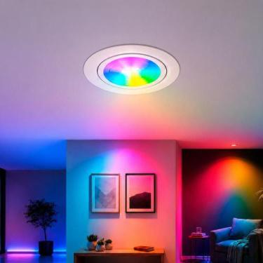 Imagem de Kit Spot Led Smart Wifi 2.4 GHz Embutir 5w RGB 110v 220v Quadrado ou R