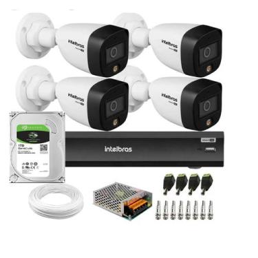 Imagem de Kit 4 Câmeras VHD 1220 B Full Color Full HD 1080p DVR Gravador iMHDX 3