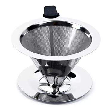 Imagem de Filtro Coador Filtro Café Aço Inox Reutilizável UnyHome Médio Tam.102