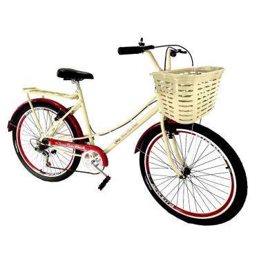 Imagem de Bicicleta Aro 26 modelo ceci com cesta grande 6 marchas mary