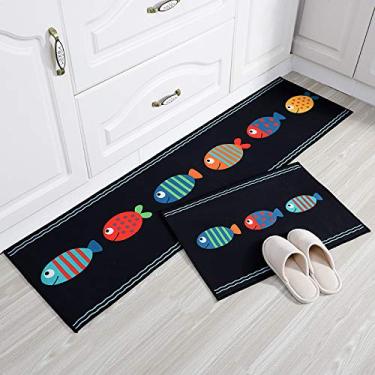 Imagem de Tapete de cozinha macio dos desenhos animados tapete absorvente antiderrapante e lavável tapete sem queda para sala de estar quarto cabeceira banheiro varanda entrada, b, 40 * 150cm